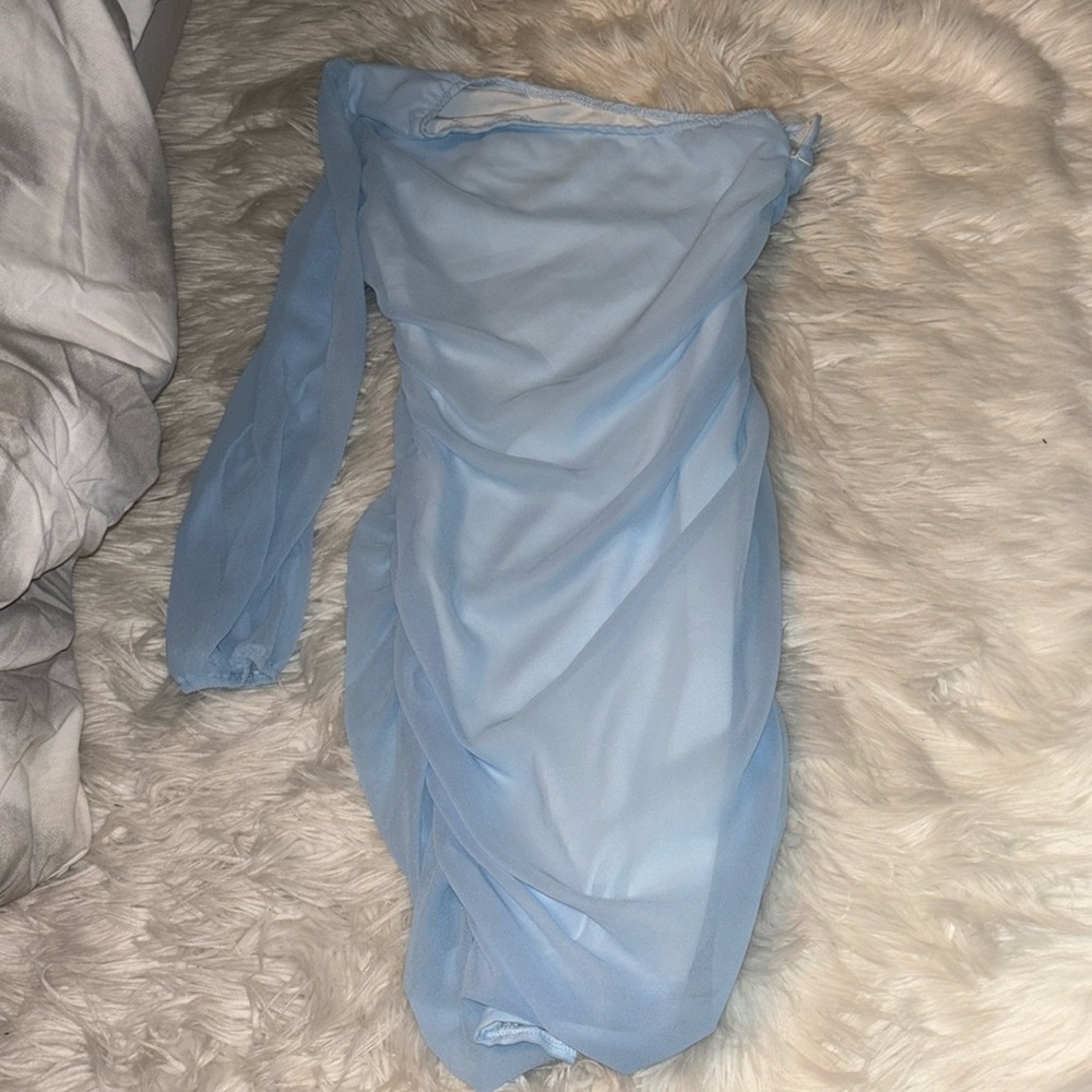 shein blue dress